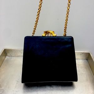 Vintage bag with gold shoe clasp